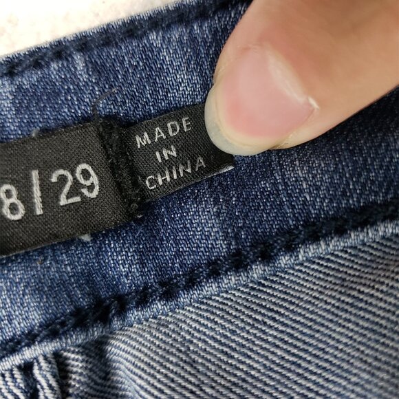PrAna Dark Wash Blue Jeans Size 8/29 Slim Straight Leg Stretch Denim Low Rise - Picture 5 of 14